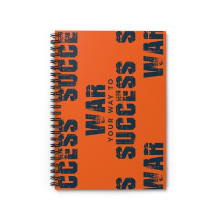 War to Success motivational spiral notebook
